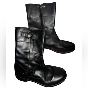🖤 Bandolino Black Leather Mid-Calf Boots | Size 8.5M